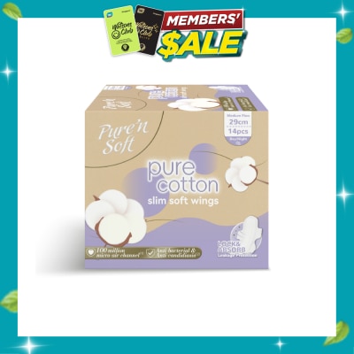 PURE N SOFT Pure Cotton Slim Soft Wings 29cm 14s image