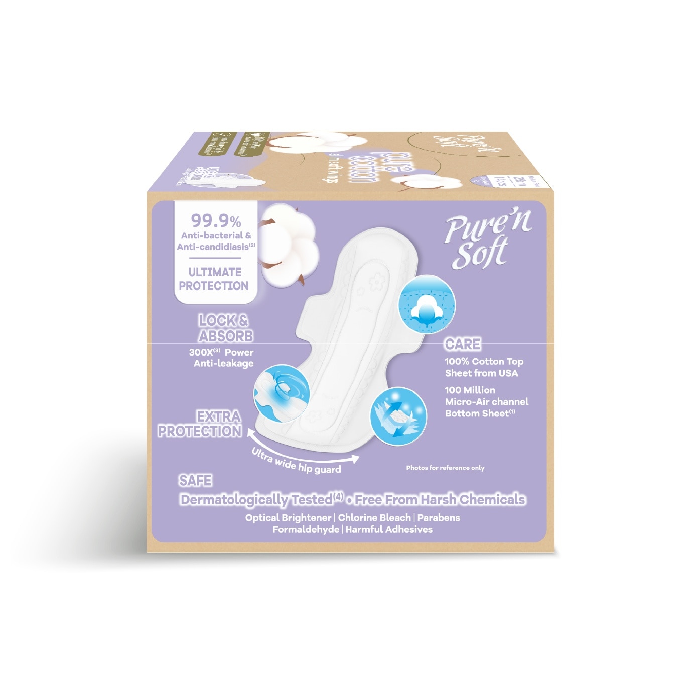 Pure Cotton Slim Soft Wings 29cm 14s image
