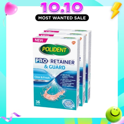 POLIDENT Pro Retainer Care & Guard Cleanser Tablet Bundle Set 1s image