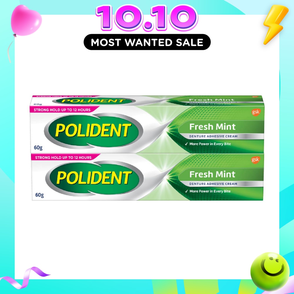 3D Hold Fresh Mint Flavour Denture Adhesive Cream Bundle Set 1s image