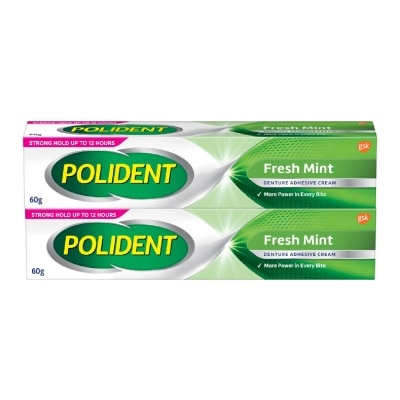 POLIDENT - 3D Hold Fresh Mint Flavour Denture Adhesive Cream Bundle Set 1s