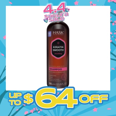 HASK - Keratin Smooth Shampoo (To Fight Frizz & Strengthens) 355ml