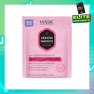 HASK Keratin Smooth Deep Conditioner With Keratin & Jojoba Seed Oil (To Fights Frizz & Prevents Breakage) 50ml