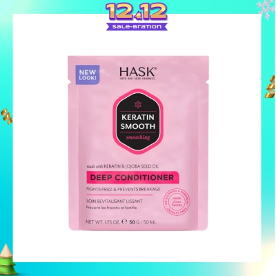 HASK Keratin Smooth Deep Conditioner With Keratin & Jojoba Seed Oil (To Fights Frizz & Prevents Breakage) 50ml