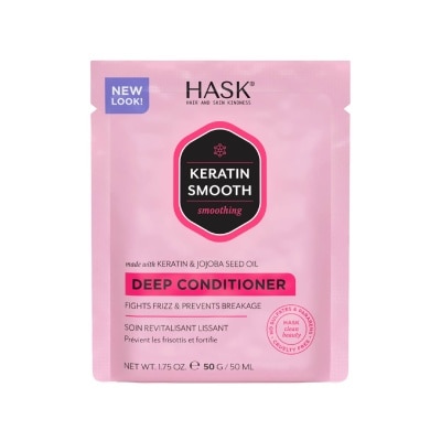 HASK Keratin Smooth Deep Conditioner With Keratin & Jojoba Seed Oil (To Fights Frizz & Prevents Breakage) 50ml