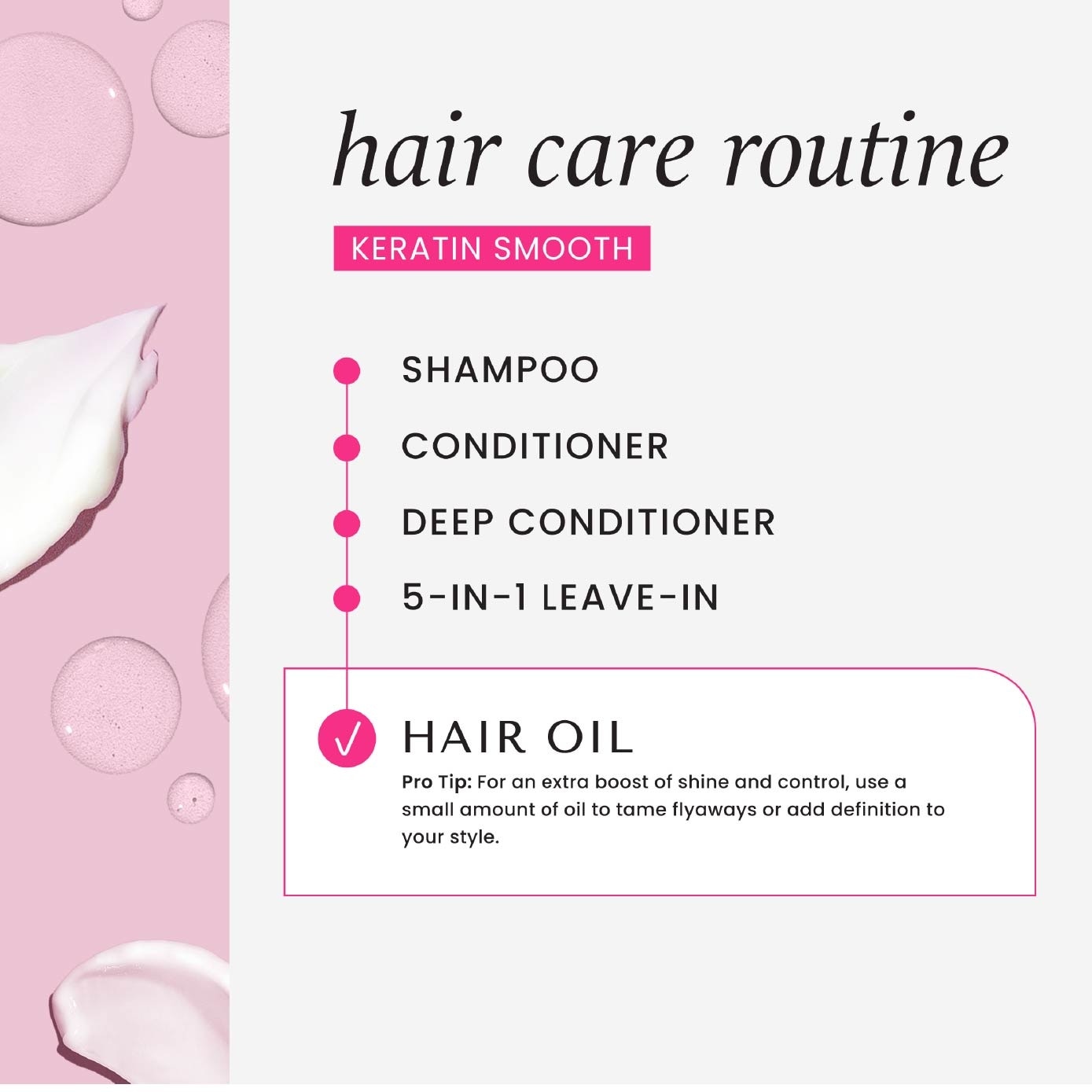 Keratin Smooth Hair Oil With Keratin 18ml