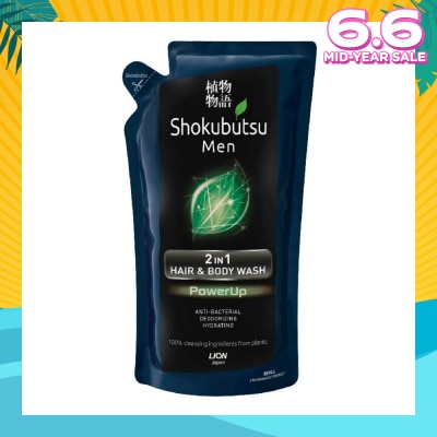 SHOKUBUTSU Men 2 In 1 Hair & Body Wash (Powerup) 550ml