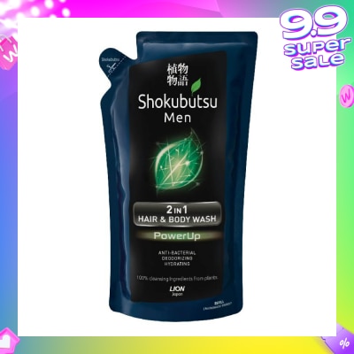 SHOKUBUTSU Men 2 In 1 Hair & Body Wash (Powerup) 550ml