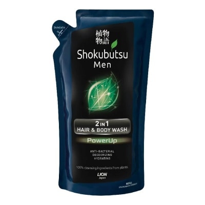 SHOKUBUTSU Men 2 In 1 Hair & Body Wash (Powerup) 550ml