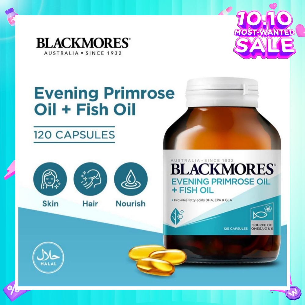 Evening Primrose Oil + Fish Oil Capsules 120s