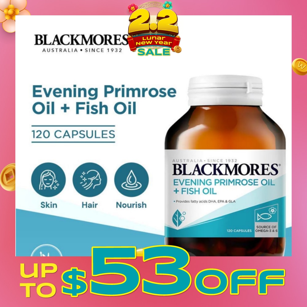 Evening Primrose Oil + Fish Oil Capsules 120s