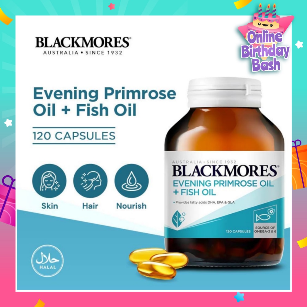 Evening Primrose Oil + Fish Oil Capsules 120s