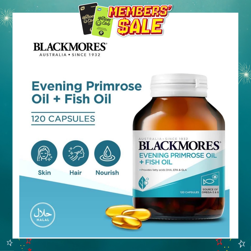 Evening Primrose Oil + Fish Oil Capsules 120s