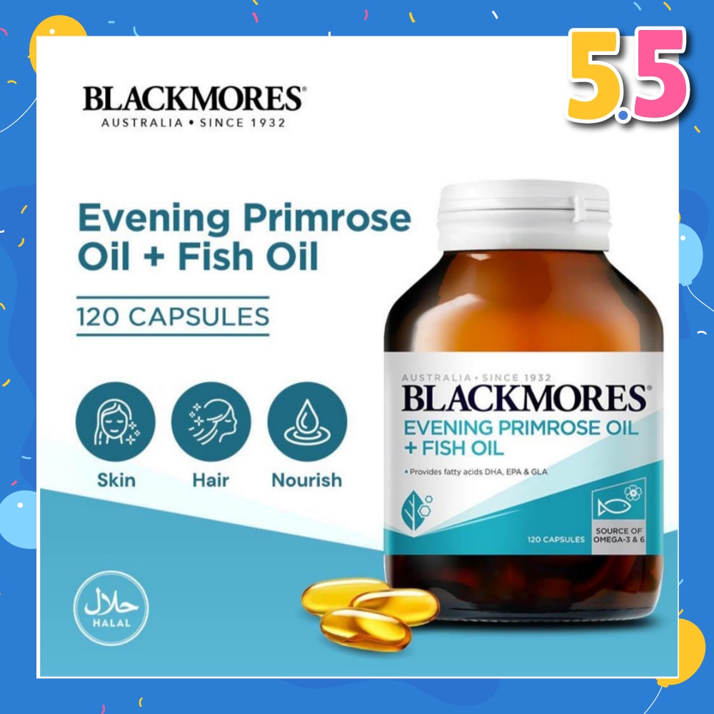 Evening Primrose Oil + Fish Oil Capsules 120s