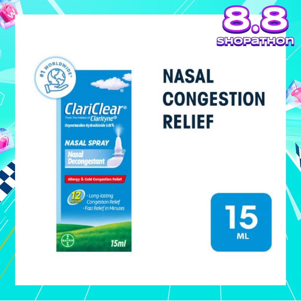 Clariclear Nasal Congestion Relief Spray (For Adults And Children Above 6 Years) 15ml