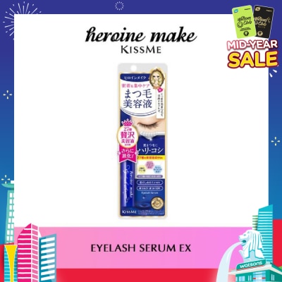 HEROINE MAKE Eyelash Serum Ex (I) Oil Free, Suitable For Use Over Eyelash Extensions And Eyebrows 5.5g