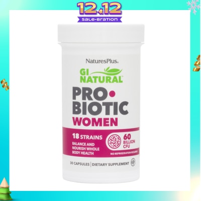 NATURE'S PLUS GI Natural Probiotic Women 60 Billion CFU Dietary Supplement Capsule 30s (Expiry: Jun`2026)