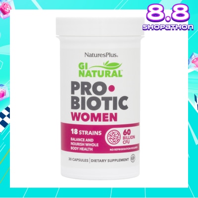 NATURE'S PLUS GI Natural Probiotic Women 60 Billion CFU Dietary Supplement Capsule 30s