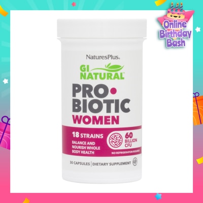 NATURE'S PLUS GI Natural Probiotic Women 60 Billion CFU Dietary Supplement Capsule 30s