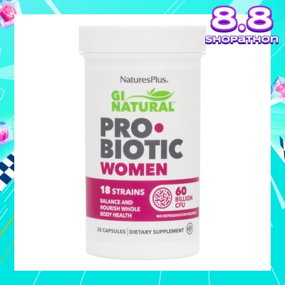NATURE'S PLUS GI Natural Probiotic Women 60 Billion CFU Dietary Supplement Capsule 30s