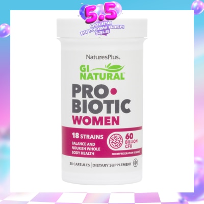 NATURE'S PLUS - GI Natural Probiotic Women 60 Billion CFU Dietary Supplement Capsule 30s