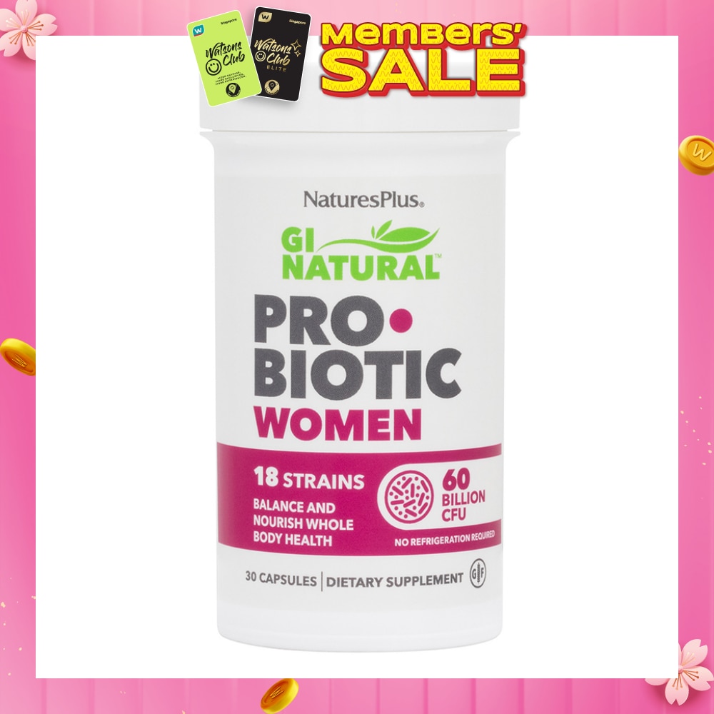 GI Natural Probiotic Women 60 Billion CFU Dietary Supplement Capsule 30s (Expiry: Jun`2026)
