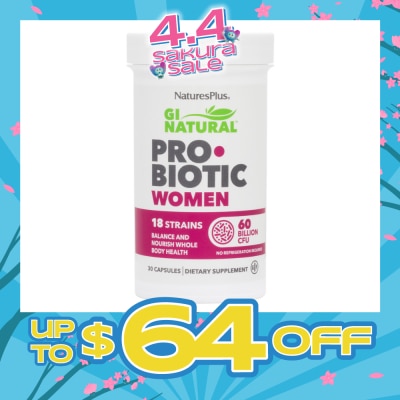 NATURE'S PLUS - GI Natural Probiotic Women 60 Billion CFU Dietary Supplement Capsule 30s