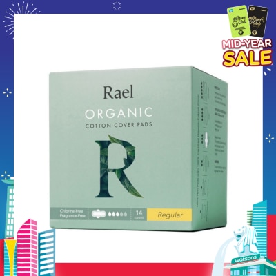 RAEL Regular Pads With Organic Cotton Cover 14s