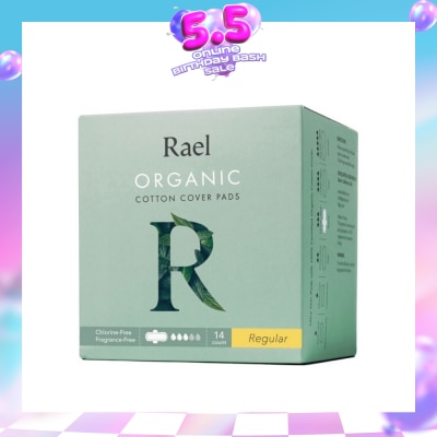 RAEL - Regular Pads With Organic Cotton Cover 14s