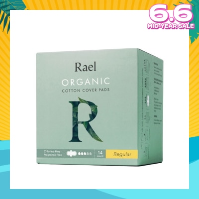RAEL Regular Pads With Organic Cotton Cover 14s