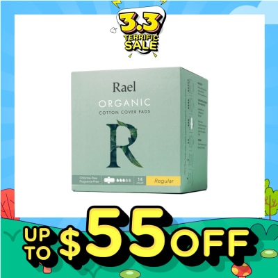 RAEL Regular Pads With Organic Cotton Cover 14s