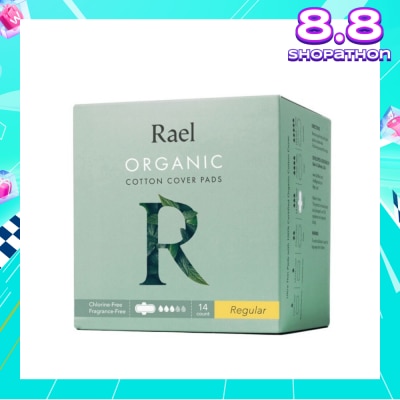 RAEL Regular Pads With Organic Cotton Cover 14s