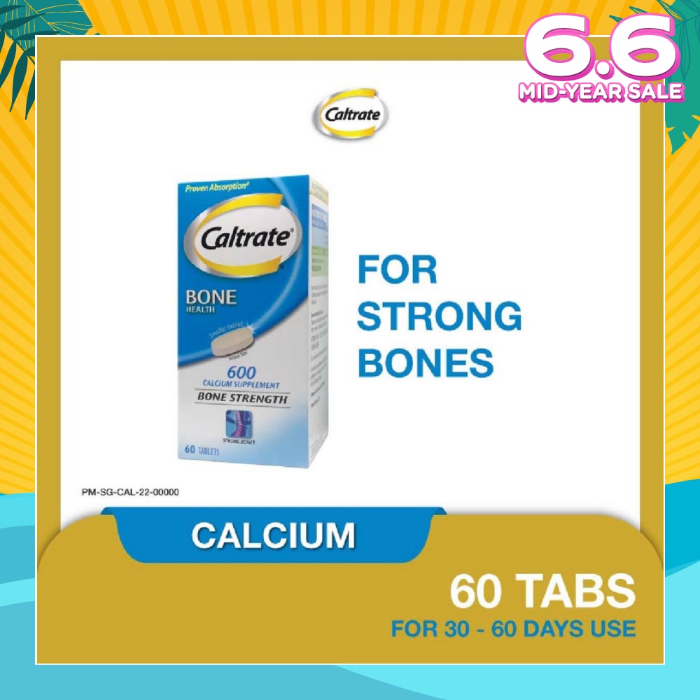 Caltrate Bone Health Calcium Supplement Tablet 60s