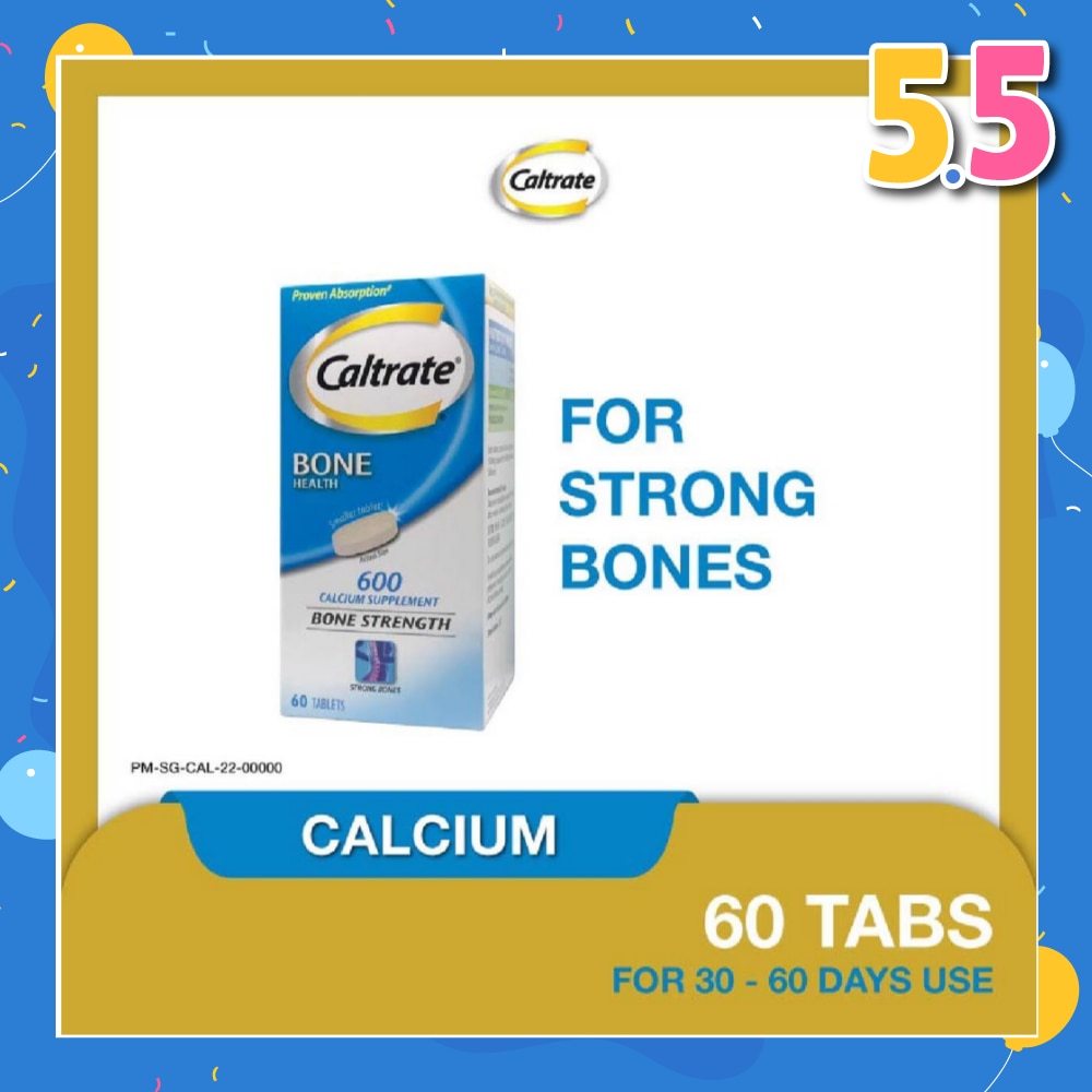 Caltrate Bone Health Calcium Supplement Tablet 60s