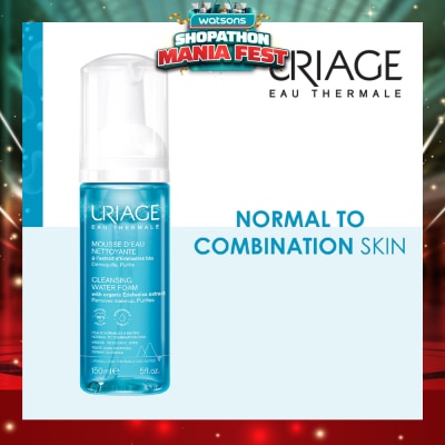 URIAGE - Cleansing Water Foam (Gently Cleanses And Removes Makeup) 150ml