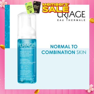 URIAGE Cleansing Water Foam (Gently Cleanses And Removes Makeup) 150ml