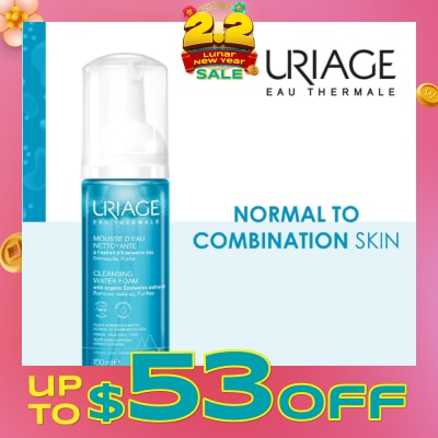 URIAGE Cleansing Water Foam (Gently Cleanses And Removes Makeup) 150ml