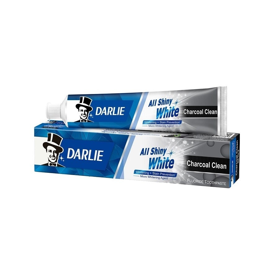 All Shiny White Toothpaste Charcoal Clean (Whitens Teeth Effectively) 140g