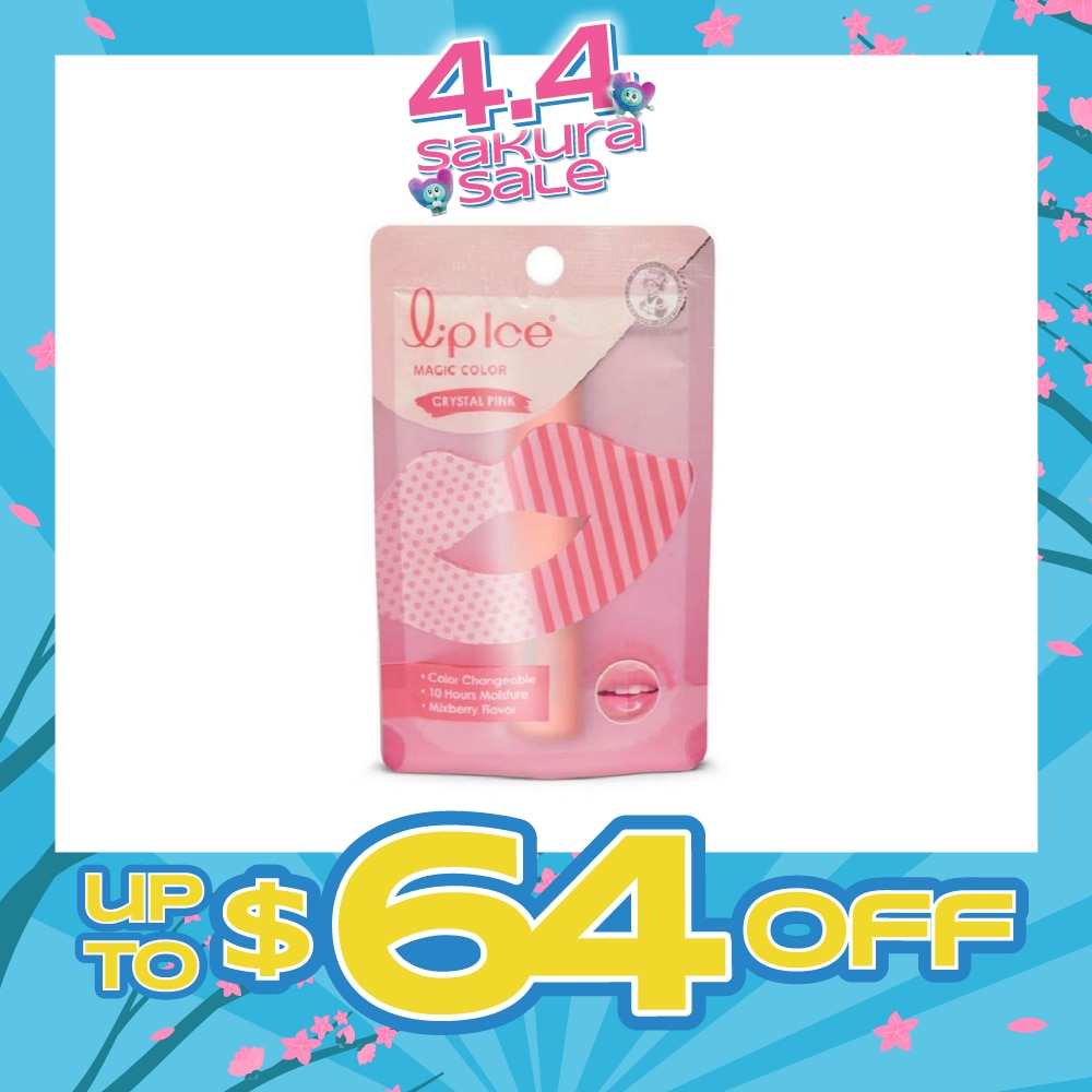 Lip Ice Magic Colour, Crystal Pink, Mix Berry (Color Changing, Long Lasting Moisture For Fuller, Bouncy Lips, Protect Lips Against Harmful Environment) 2g<BR>