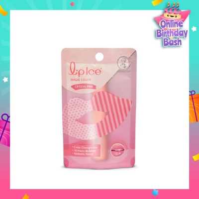 MENTHOLATUM Lip Ice Magic Colour, Crystal Pink, Mix Berry (Color Changing, Long Lasting Moisture For Fuller, Bouncy Lips, Protect Lips Against Harmful Environment) 2g