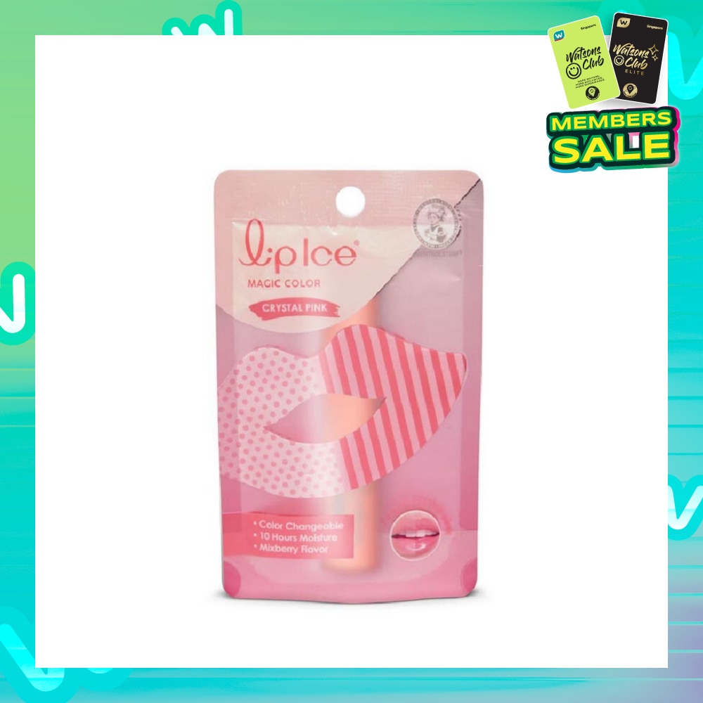 Lip Ice Magic Colour, Crystal Pink, Mix Berry (Color Changing, Long Lasting Moisture For Fuller, Bouncy Lips, Protect Lips Against Harmful Environment) 2g<BR>