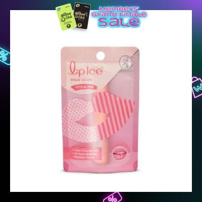 MENTHOLATUM Lip Ice Magic Colour, Crystal Pink, Mix Berry (Color Changing, Long Lasting Moisture For Fuller, Bouncy Lips, Protect Lips Against Harmful Environment) 2g