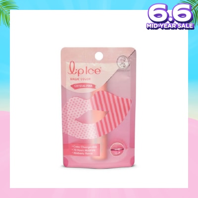 MENTHOLATUM Lip Ice Magic Colour, Crystal Pink, Mix Berry (Color Changing, Long Lasting Moisture For Fuller, Bouncy Lips, Protect Lips Against Harmful Environment) 2g