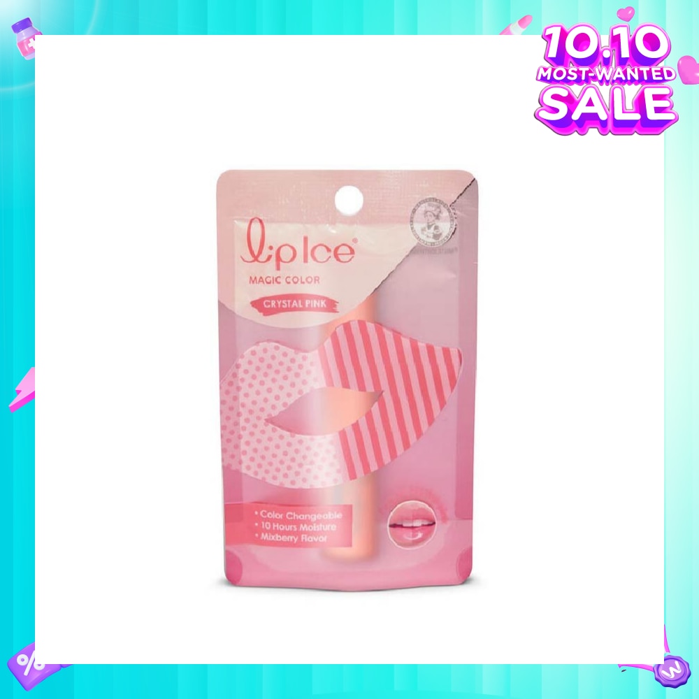 Lip Ice Magic Colour, Crystal Pink, Mix Berry (Color Changing, Long Lasting Moisture For Fuller, Bouncy Lips, Protect Lips Against Harmful Environment) 2g<BR>