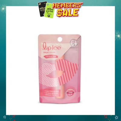 MENTHOLATUM - Lip Ice Magic Colour, Crystal Pink, Mix Berry (Color Changing, Long Lasting Moisture For Fuller, Bouncy Lips, Protect Lips Against Harmful Environment) 2g