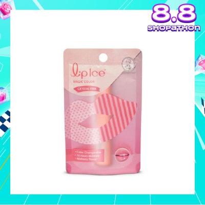 MENTHOLATUM Lip Ice Magic Colour, Crystal Pink, Mix Berry (Color Changing, Long Lasting Moisture For Fuller, Bouncy Lips, Protect Lips Against Harmful Environment) 2g