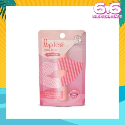 MENTHOLATUM Lip Ice Magic Colour, Crystal Pink, Mix Berry (Color Changing, Long Lasting Moisture For Fuller, Bouncy Lips, Protect Lips Against Harmful Environment) 2g
