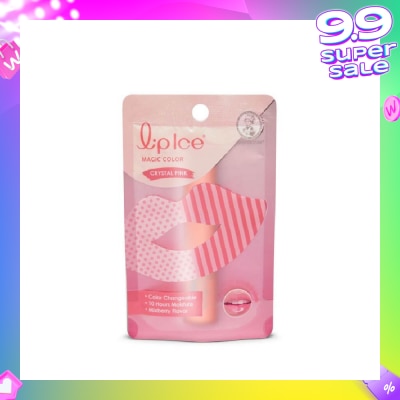 MENTHOLATUM Lip Ice Magic Colour, Crystal Pink, Mix Berry (Color Changing, Long Lasting Moisture For Fuller, Bouncy Lips, Protect Lips Against Harmful Environment) 2g