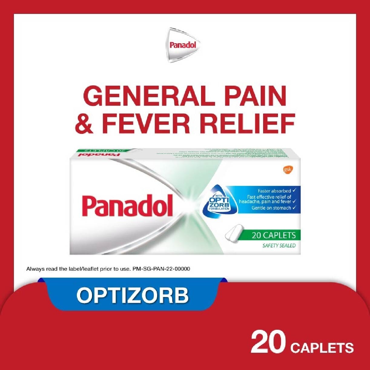 Panadol with Optizorb Caplets 20s