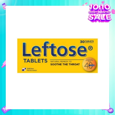 LEFTOSE Chesty Coughs & Sore Throats 30mg (Per Tablet) 30 Tablets